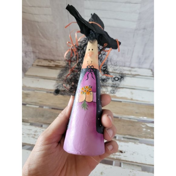 Steeple people witch flowers Halloween home decor shabby chic - Picture 6 of 7